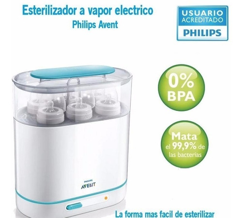 Imagen 7 de 9 de Esterilizador Eléctrico Avent 3 En 1 Para 6 Mamaderas Promo