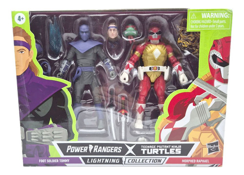 Tmnt Power Rangers Raphael Y Foot Soldier Tommy Hasbro 