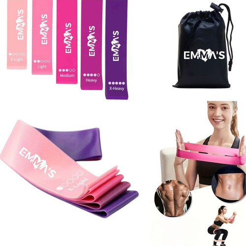 Ligas De Resistencia Banda De Resistencia Ejercicio Yoga Kit Rosa