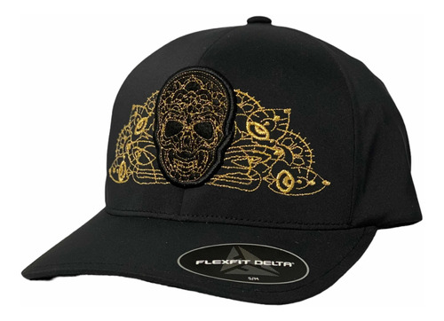 Gorra Flexfit Delta Inframundo Paraíso Y Infiernos Negro/gld