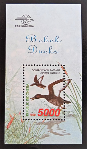Indonesia Aves, Bloque Sc 1805 Patos Año 1998 Mint L18818