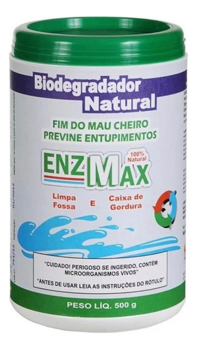 Enzmax Enzimas Limpa Fossa Séptica E Caixa De Gordura 500g 