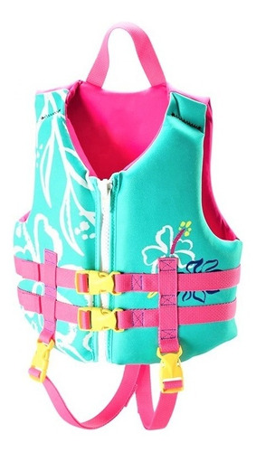 Speedo Chaleco Salvavidas Niñas Rosa/celeste 30-50 Libras.