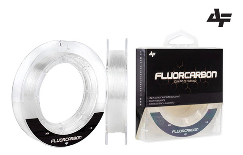 Linha Leader Fluorocarbon Albatroz Fishing 50m 0,33mm 19lbs Cor Transparente