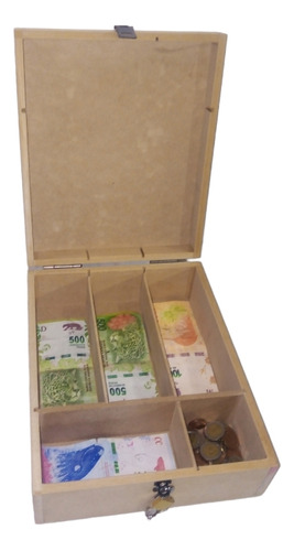 Caja Con Candado Para Billetes Y Monedas 