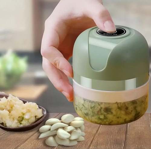 Mini Triturador Processador De Alimentos Sem Fio Elétrico Verde
