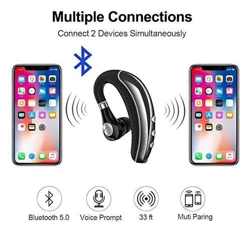Audífono Bluetooth Comexion V5.0 Audífono Bluetooth Con