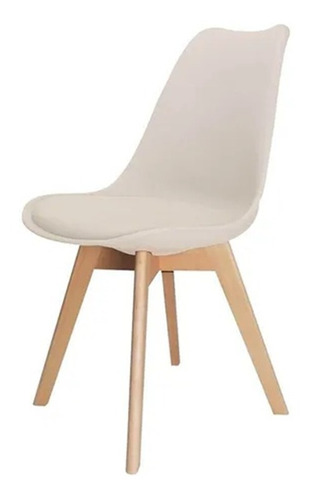 Conjunto 06 Cadeiras Saarinen Leda Sked Lena Base Wood