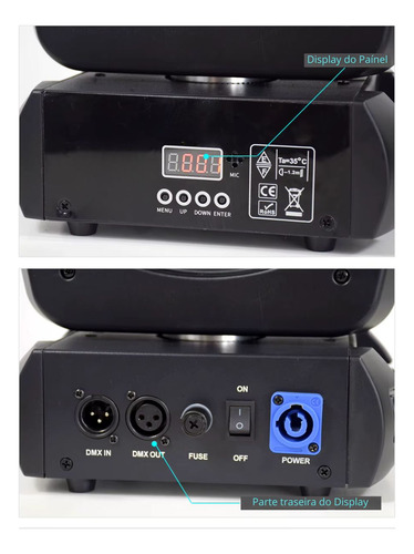 4 100w Moving Head Beam Rgbw Led Prisma E Gobo Giratório Dmx