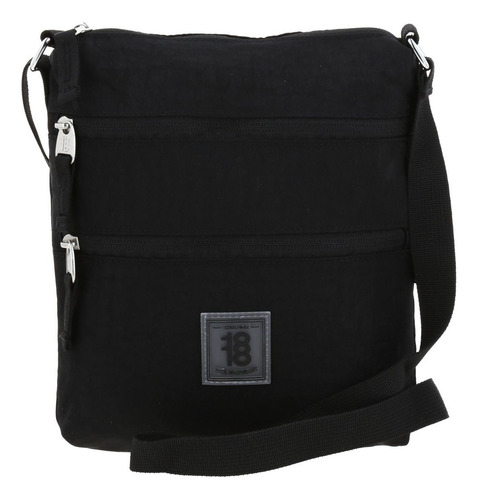 Crossbody Negro Con Triple Cierre 1818 Zilp