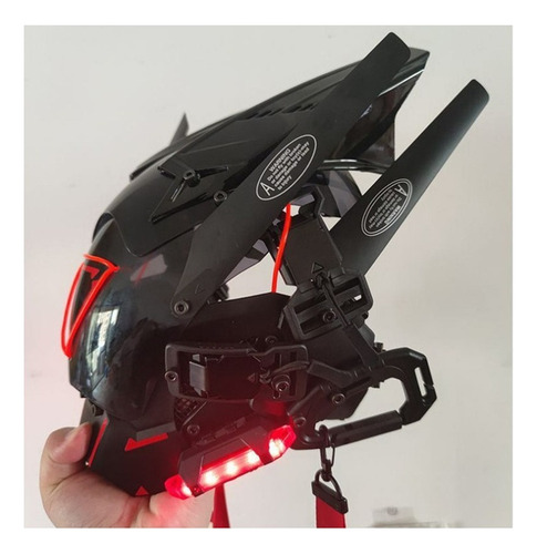 Máscara Cyberpunk, Máscara De Dj Luminosa Con Alas En Las Es
