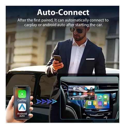 T Adaptador Carplay Sem Fio 2 Em 1, Conversor Automático