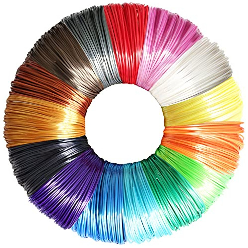 Filamento Pla Para Lapiz 3d 15 Colores Shiny Total 60m