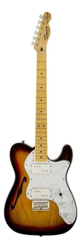 Guitarra eléctrica Squier by Fender Vintage Modified '72 Telecaster Thinline de fresno 3-color sunburst poliuretano brillante con diapasón de arce