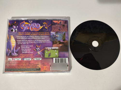 Spyro The Dragon Playstation Midia Preta