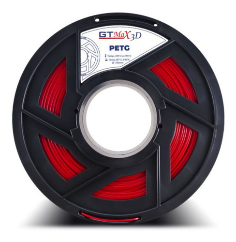 Imagem 2 de 2 de Filamento Petg - Vermelho - 1.75mm - 1kg