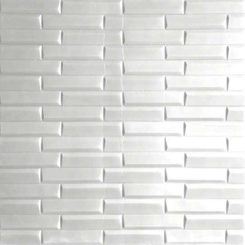 Revestimiento Pared Adhesivo 3d Tejuela Blanca Pack X 8