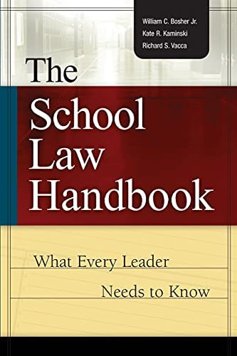 The School Law Handbook: What Every Leader Needs To Know, De Bosher Jr., William C. Editorial Ascd, Tapa Blanda En Inglés