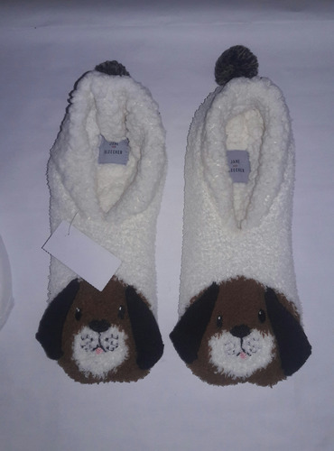 Pantuflas Cerradas Peluche Perrito De Niñas Por5$