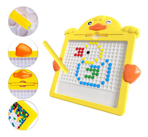 Quadro De Desenho Magnético Com Desenho De Pato Amarelo