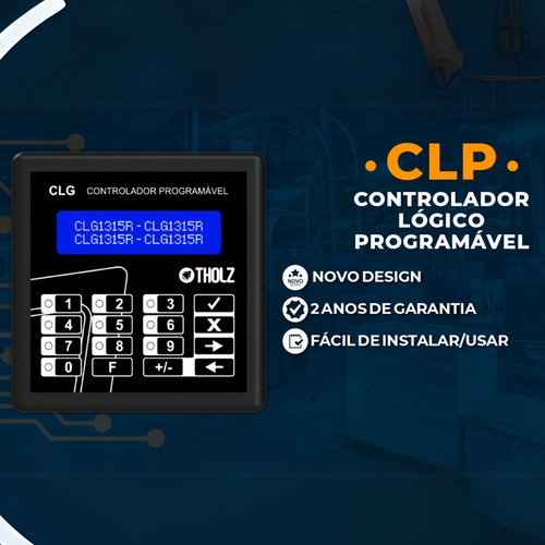 Clp Controlador Lógico Programável Tholz CLG 1315r 24v P752 8 Saídas