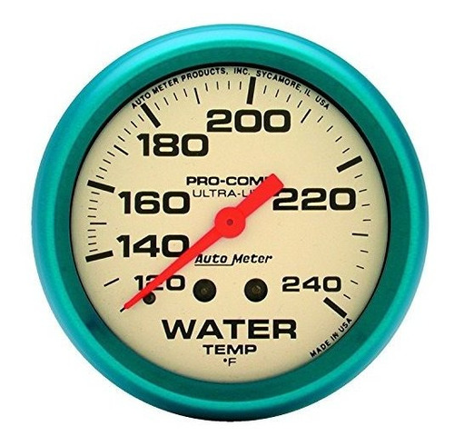 Auto Meter 4532 Ultra-nite Medidor De Temperatura Del Agua, 
