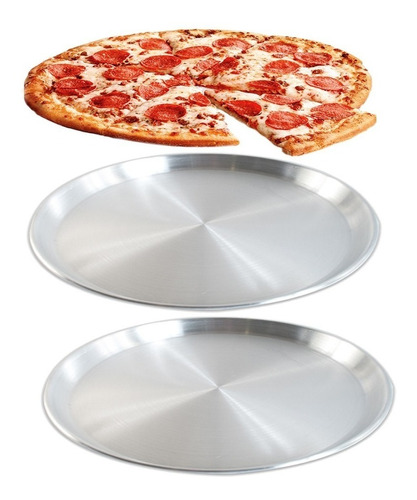 Set 2 Moldes Para Pizza Aluminio 30 Cm Pizzera