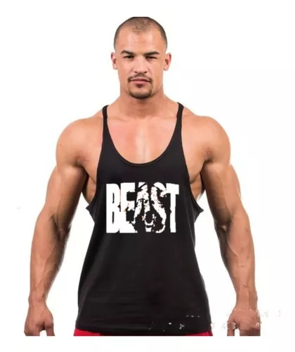 Playera Olimpica Gym Beast Estampado Hombre Camiseta Tirante