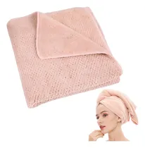 Comprar Laojbaba Toalla De Microfibra Para El Cabello De Secado Rá. Color Lotus Root Pink
