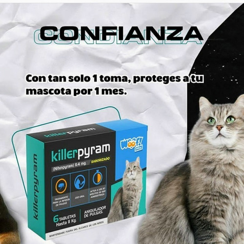 Pastillas Killerpyram Aniquilador De Pulgas Woof Perro 2ov .
