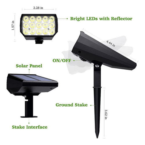 A Luz Solar Led De Suelo, Iluminación De Paisaje Duradera