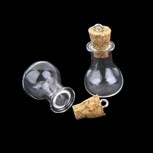 5 Mini Colgantes De Botellas 2x1,4 Cm