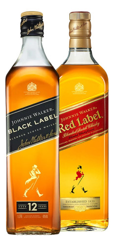 Whisky Johnnie Walker Red Label 1lt + Black Label 1l. --