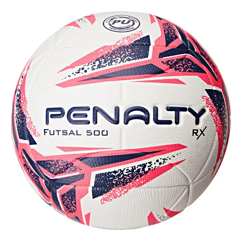 Bola De Futsal Rx 500 Xxiii Cor Branco Rosa E Azul Penalty