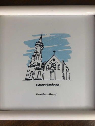 Quadro Lembrança De Curitiba Setor Histórico 18cm
