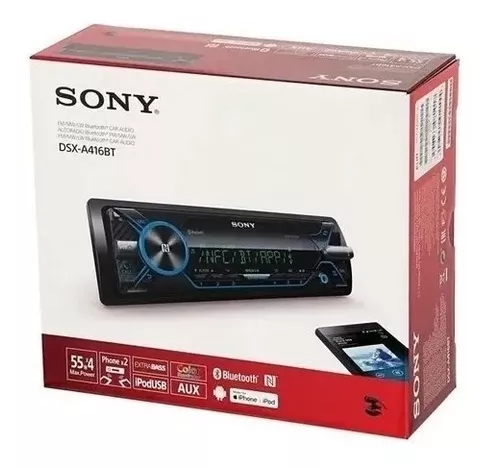 Auto Estéreo Sony De Colores Bluetooth Dsx-a416bt Nuevo