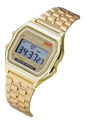 Imagen 2 de 2 de Reloj Tipo Casio Metálico Casual Formal Brazalete