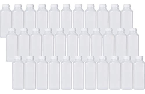 Botellas De Jugo De Plástico Vacías De 16 Onzas Tapas...