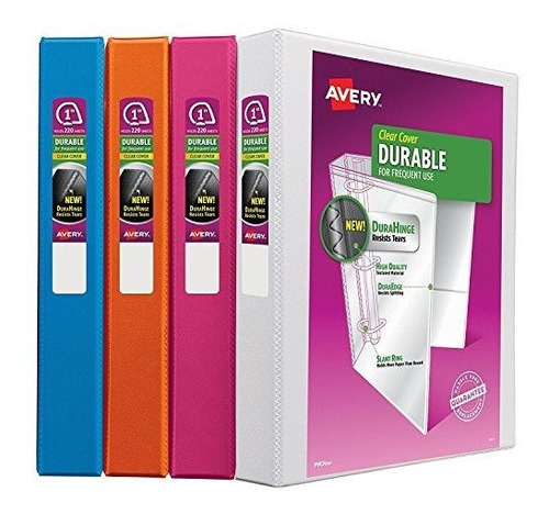 Avery Durable Ver Binder, 1  Anillos De Inclinación, Colores