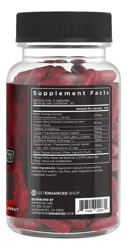 Enhanced Labs Eca Shred Fat Burner - 5 Potentes Píldoras Pa
