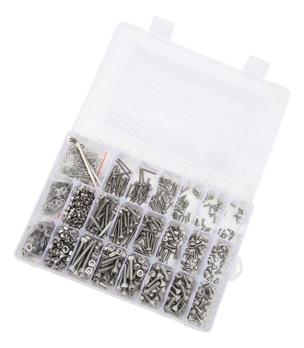 Kit De Tornillos Con Cabeza Hexagonal, Botón De Acero Inoxid