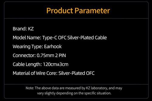 Cable Plata Original Kz Pin C Entrada Usb C Con Micrófono