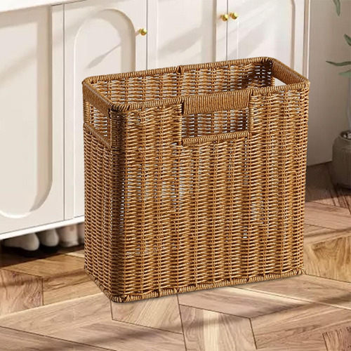 Cesta Rectangular Tejida Para Periódicos De 30 Cm X 14 Cm X