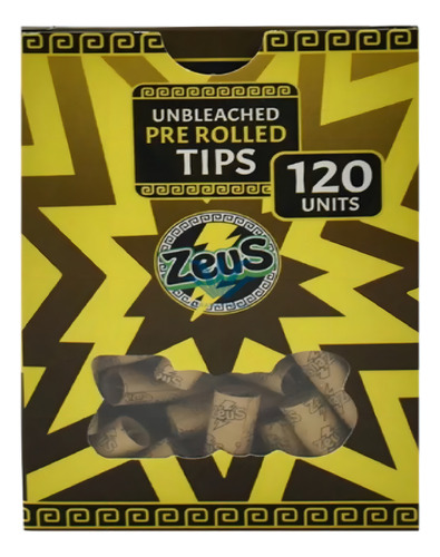 Tips Zeus Unbleached Pre Rolled Filtros Armados