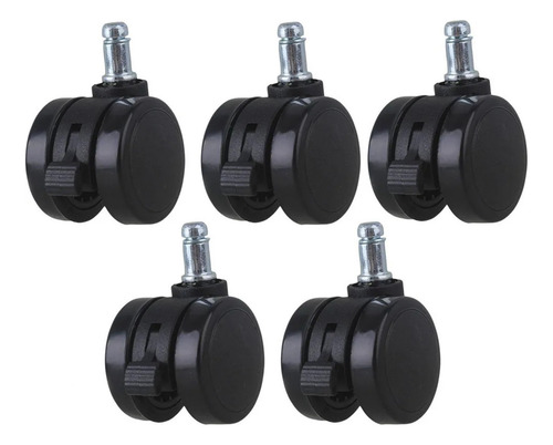 2 Ruedas Giratorias De Metal Pu Para Silla De Oficina