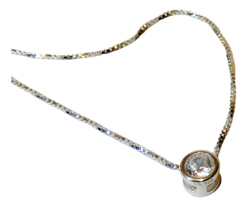 Imagen 3 de 8 de Conjunto Cadena Plata 925 Susano + Aros Cristal Estuche Etj
