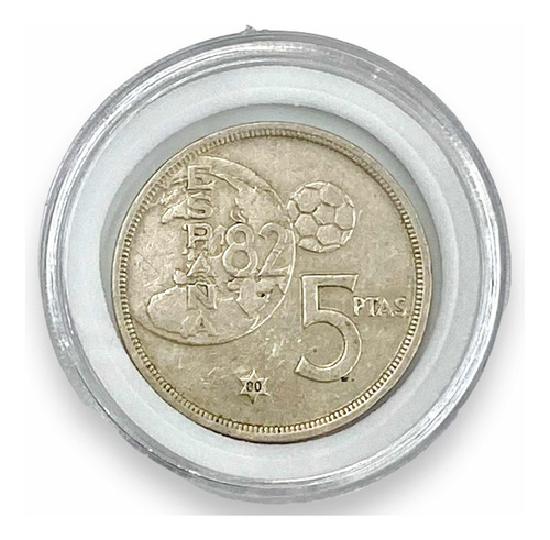Moneda 5 Pesetas De España Mundial Fútbol 1982 En Europa