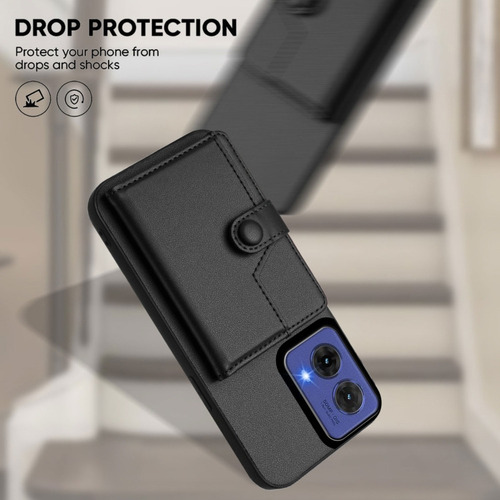 Compatible Funda Rfid Con Bolsa De Tarjetas For Motorola Edge 50 Pro P
