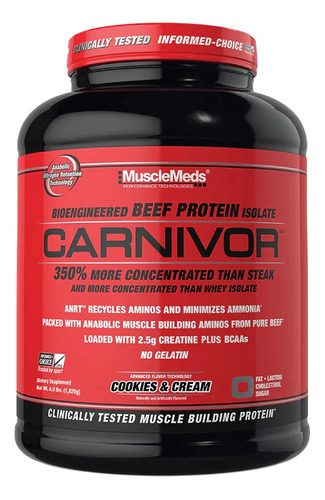 Musclemeds Carnivor Proteina Carne 4 Lb Cookies & Cream