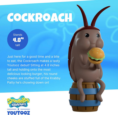 Youtooz - Cockroach - Cucaracha Bob Esponja #18, Figura De Vinilo De 4.8 Pulgadas, Coleccionable Con Licencia Oficial De Spongebob Squarepants
